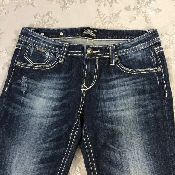 ReRock 5 pocket, distressed, Boot cut, Size 6S - Picture 2 of 9